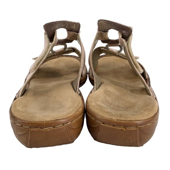 Rieker Pink and Tan Sandals Slip-On Comfort - Picture 5 of 9
